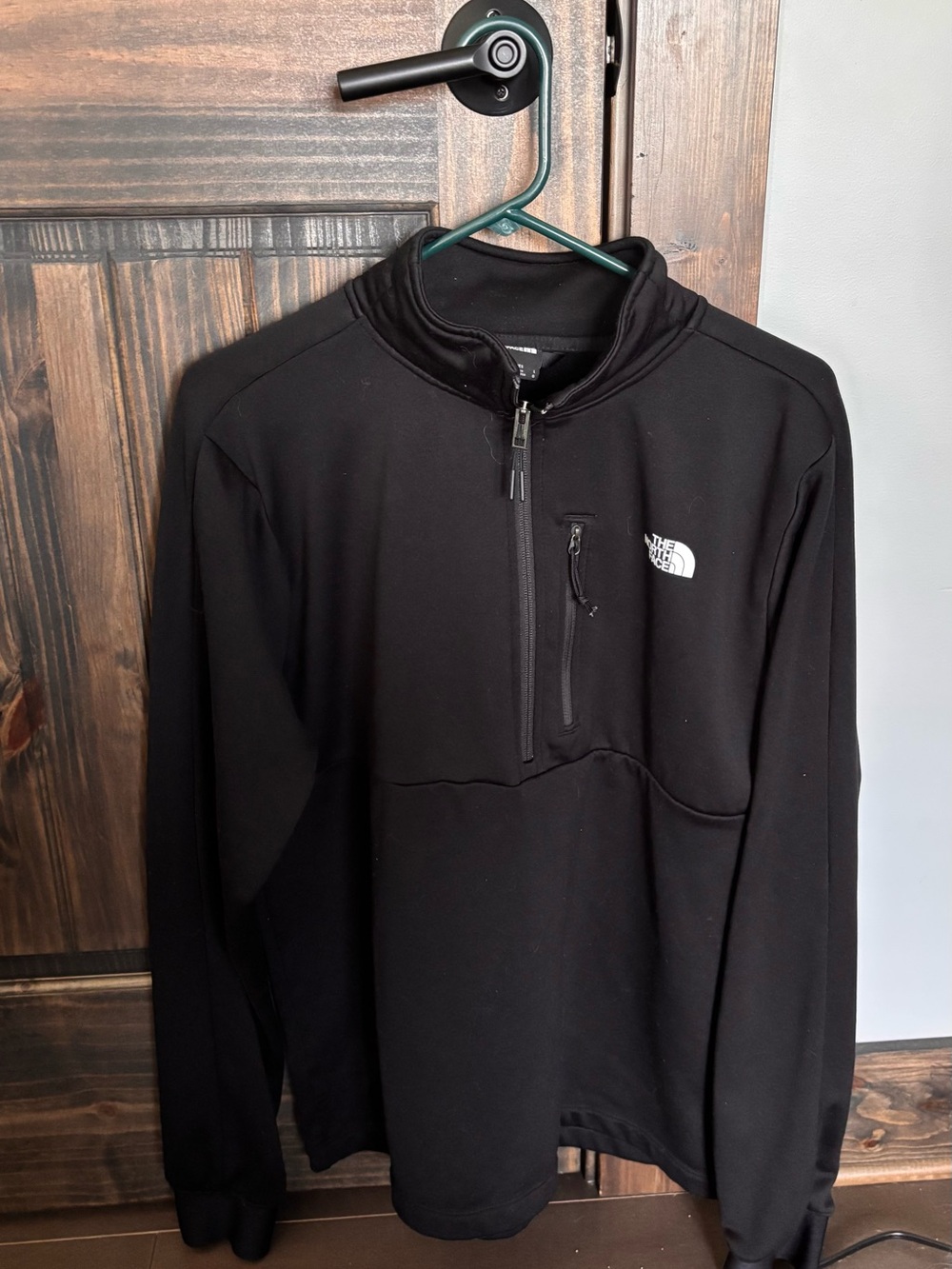 The North Face Men’s Black Half-Zip Pullover with Chest Pocket